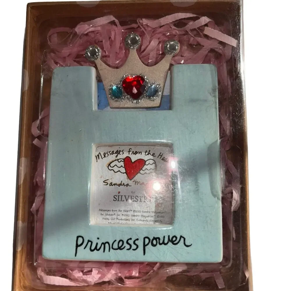 Sylvestri Princess Power Ceramic Frame Jeweled Crown Accent